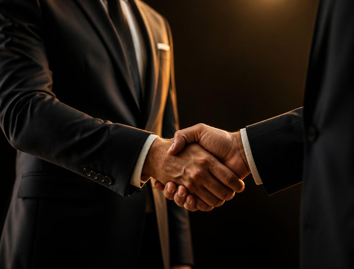 Handschlag zwischen zwei Geschäftspartnern
